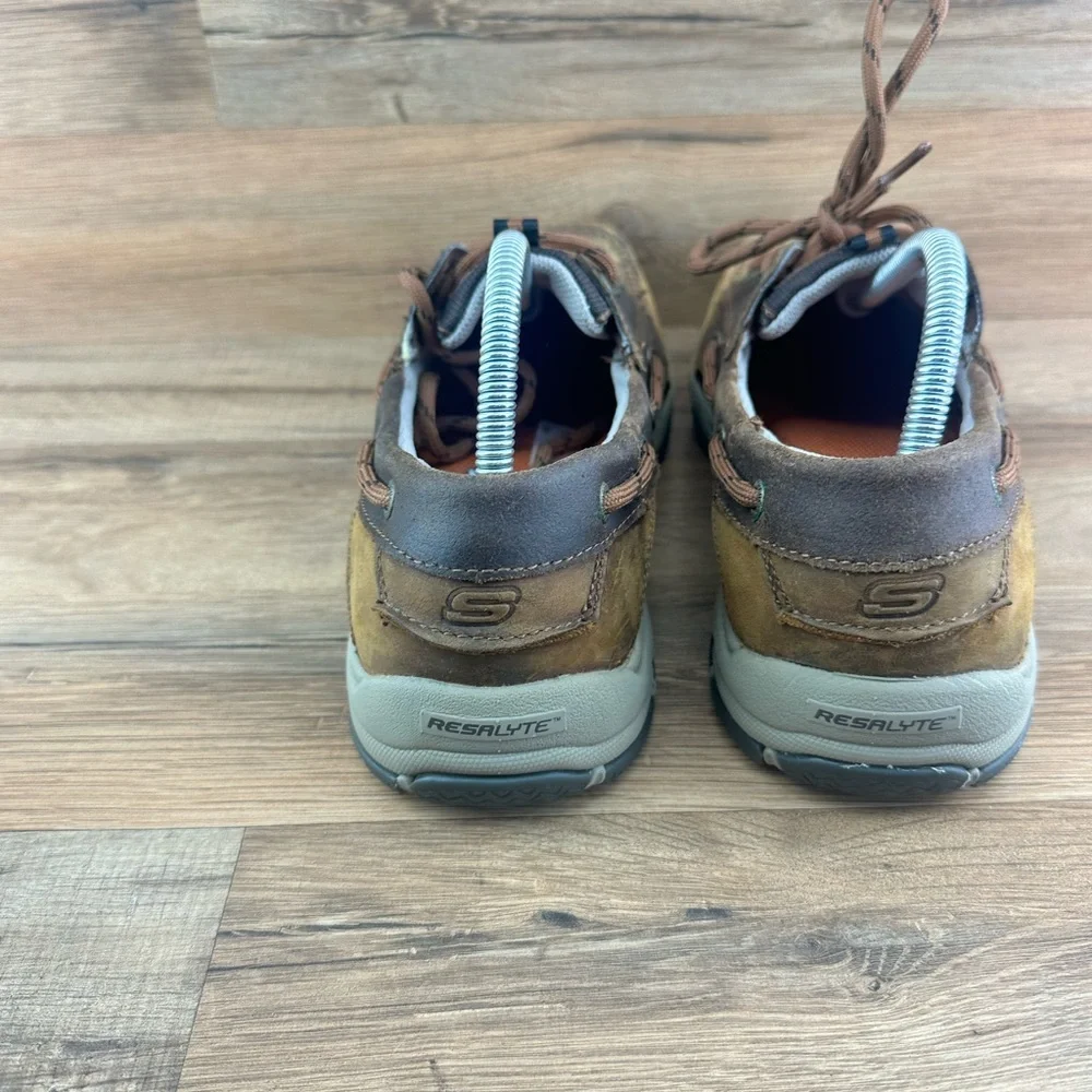 SKECHERS Brown Leather Casual Boat Deck Shoes Size US 8.5 EUR 41
